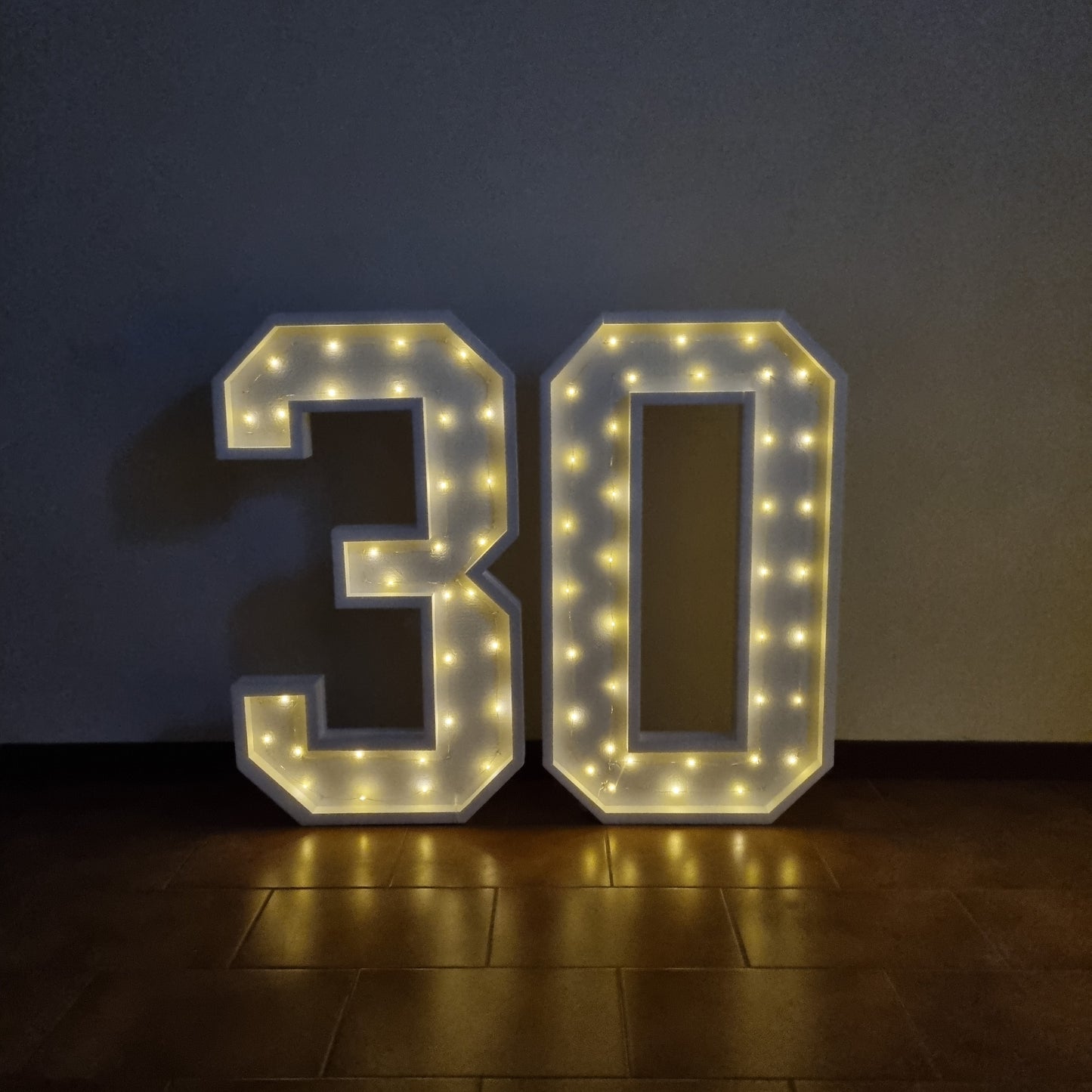 Numero 30 Luminoso Grande