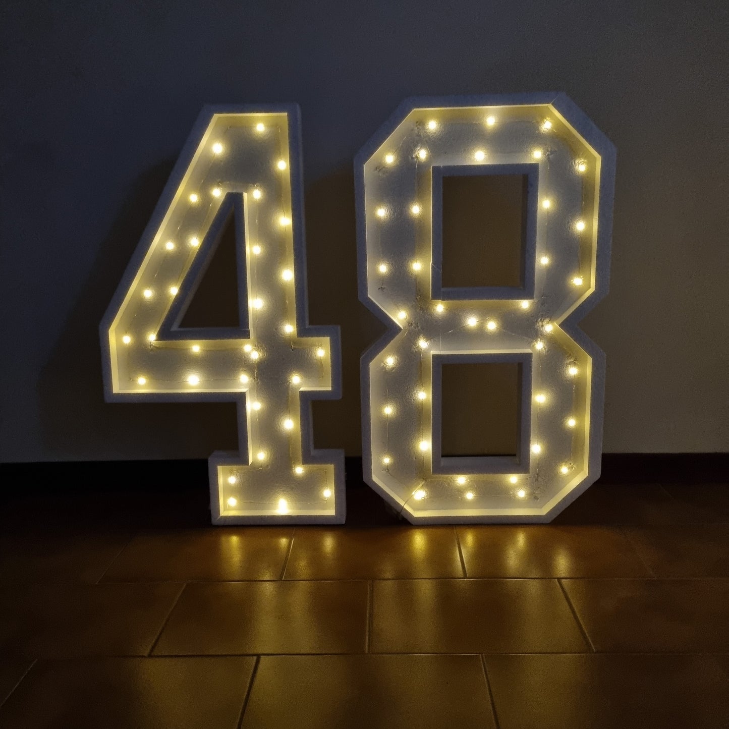 Numero 48 Luminoso Grande