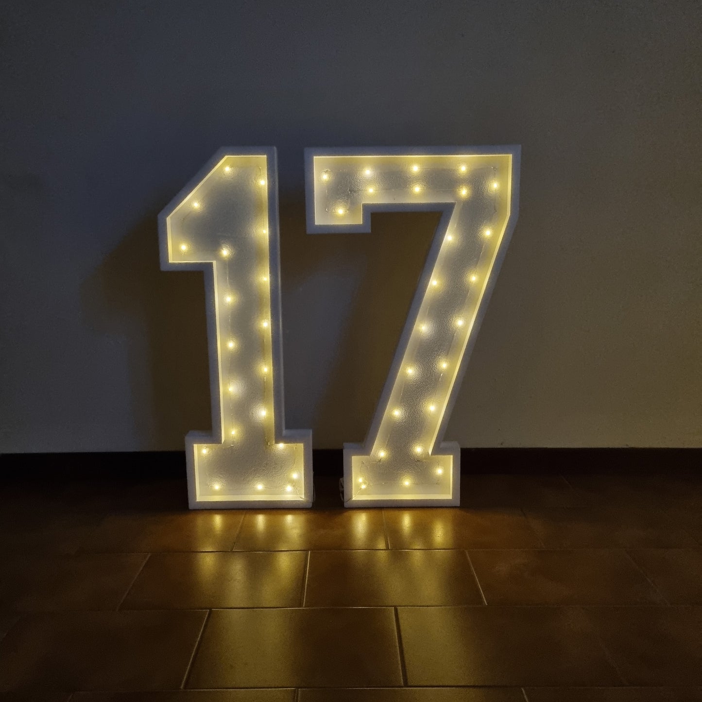 Numero 17 Luminoso Grande