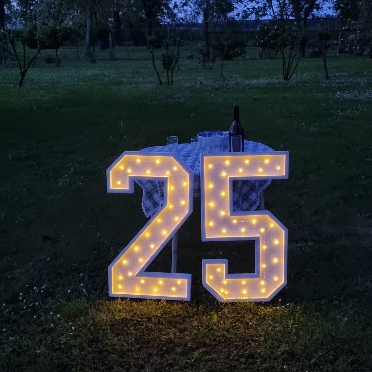 Numero 50 Illuminato LED 3D Per Feste - Decorazione 100 Cm, A Batterie, Per Compleanno, Anniversario