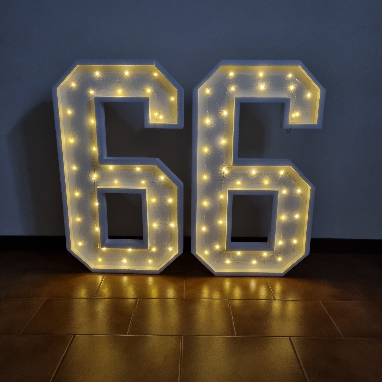 Numero 66 Luminoso Grande