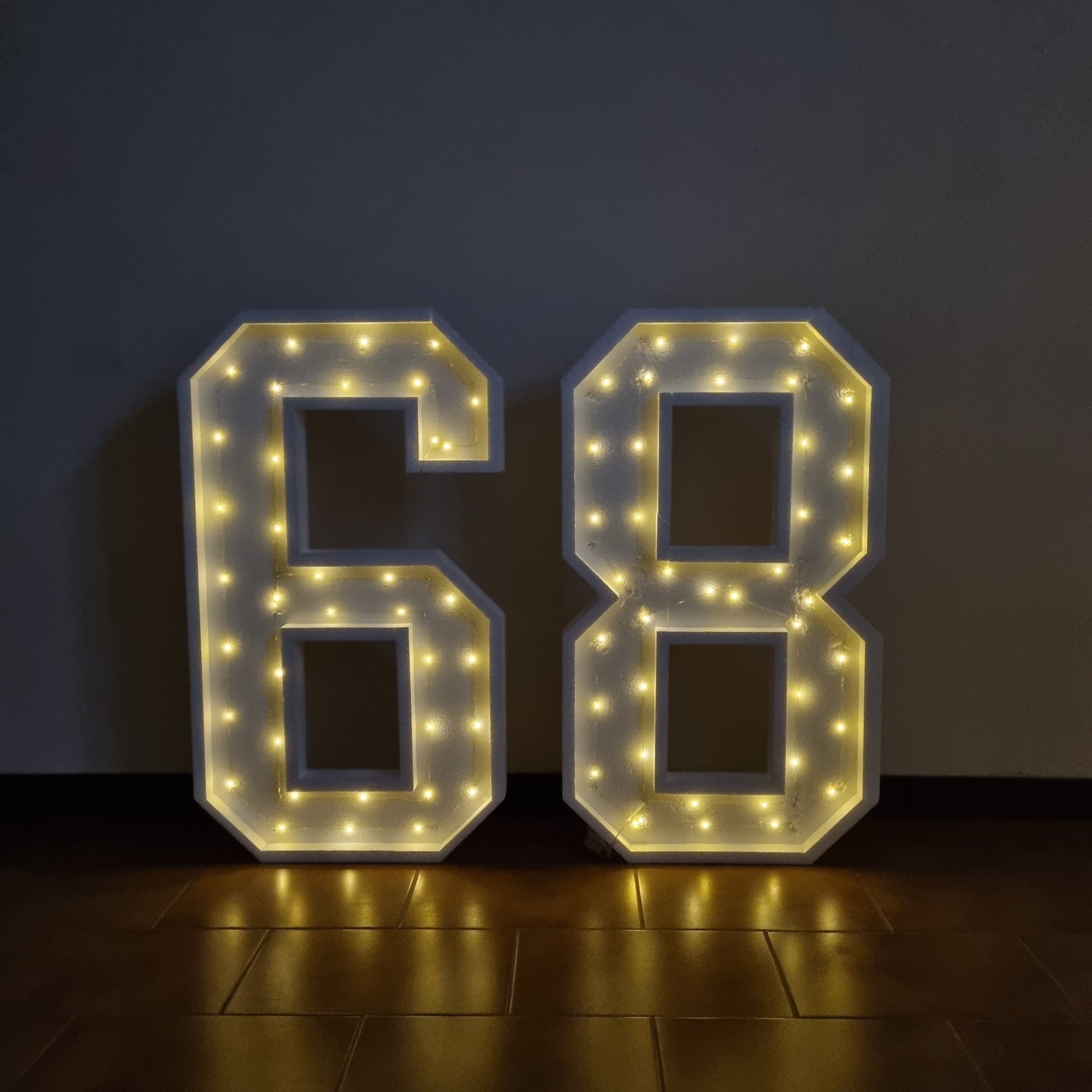 Numero 68 Luminoso Grande