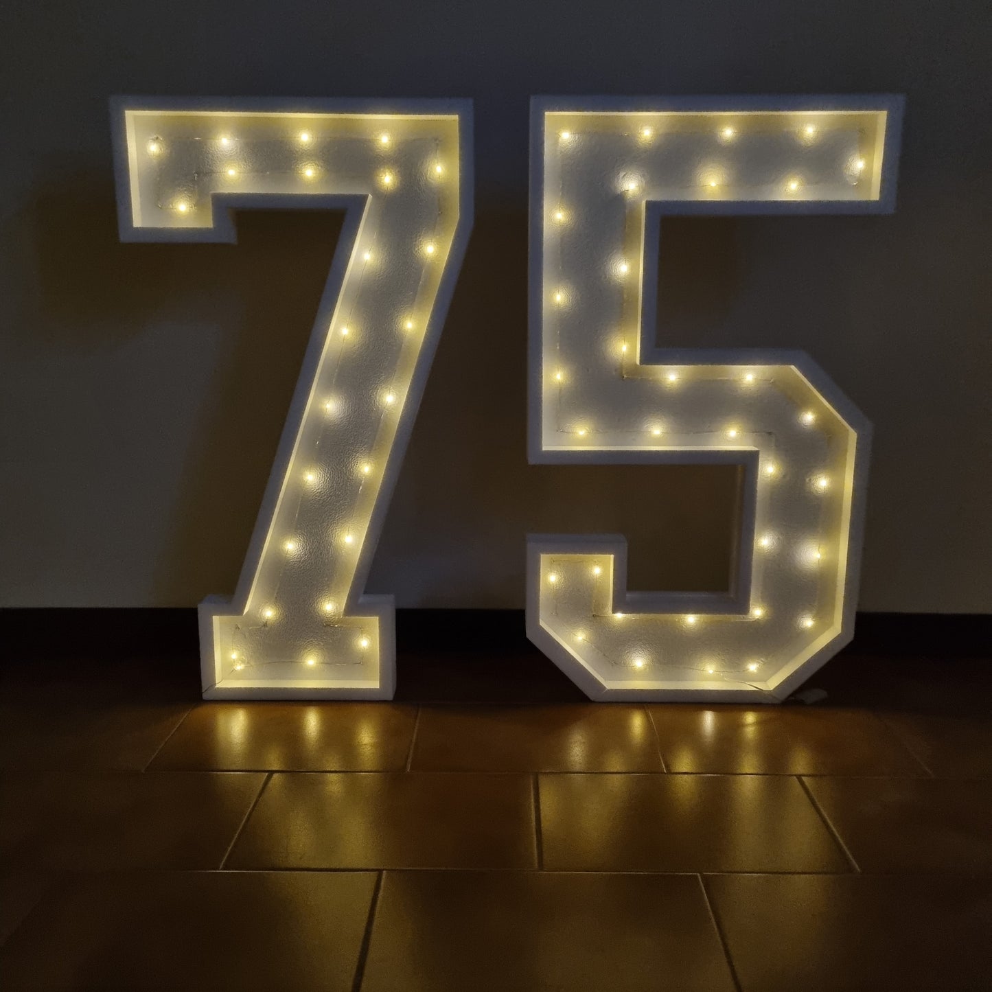 Numero 75 Luminoso Grande