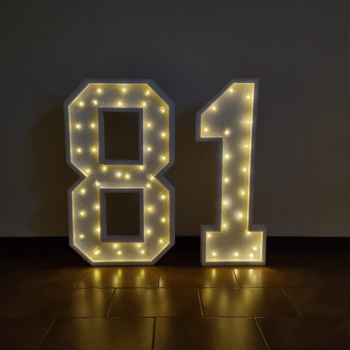 Numero 81 Luminoso Grande