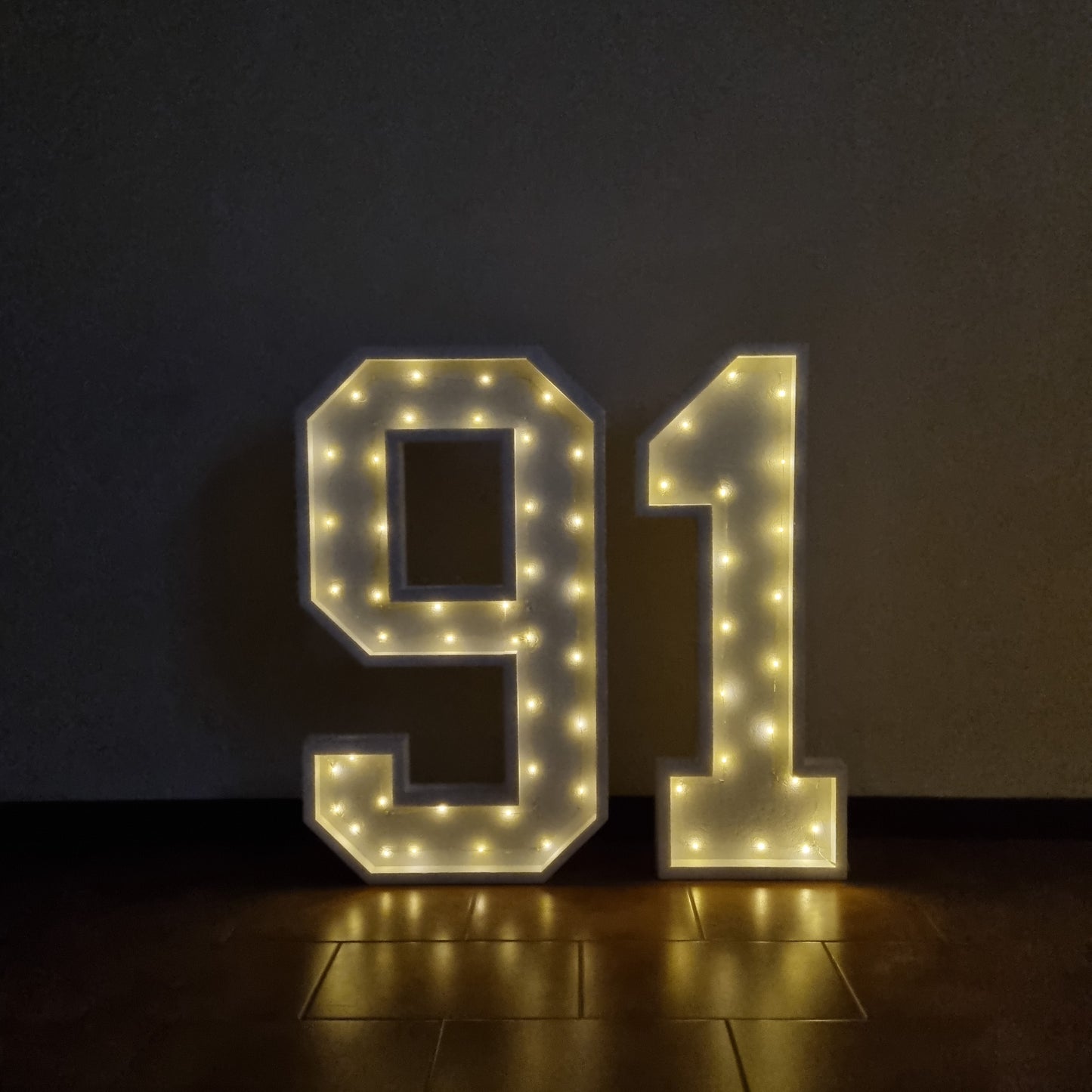 Numero 91 Luminoso Grande