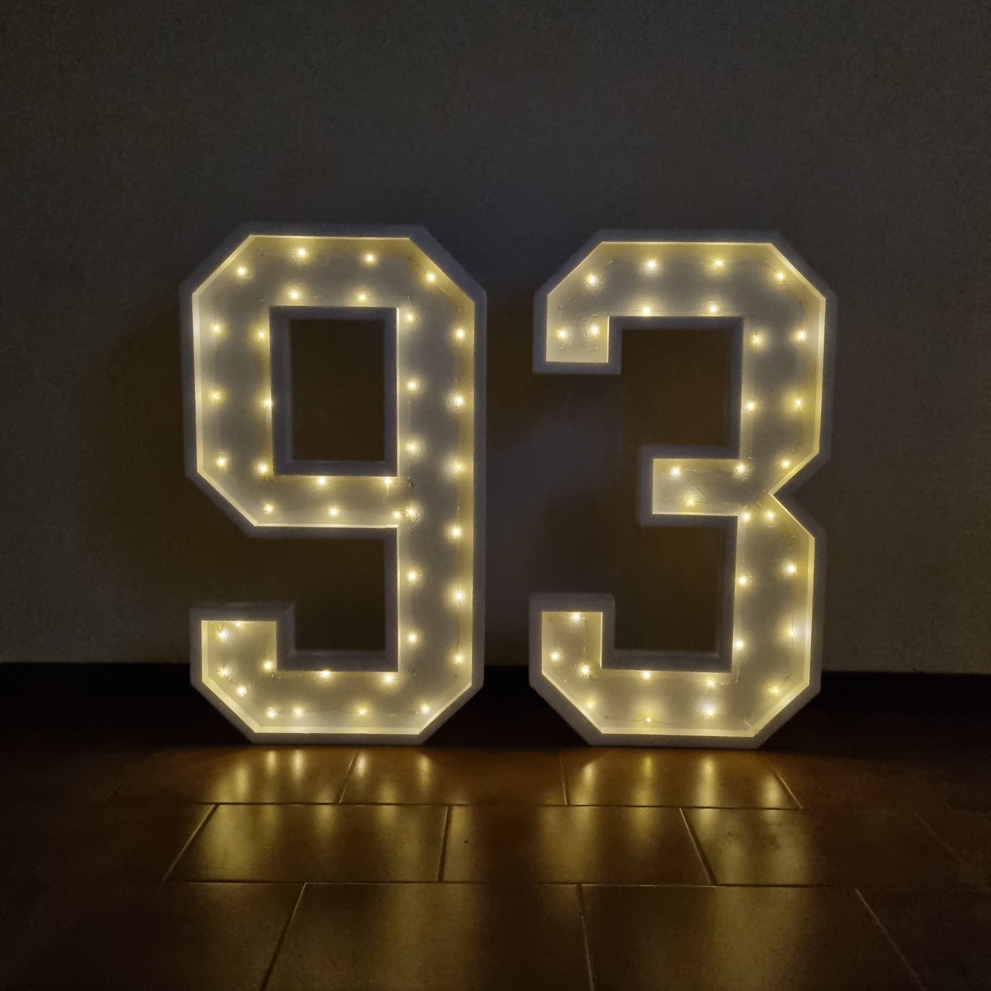 Numero 93 Luminoso Grande