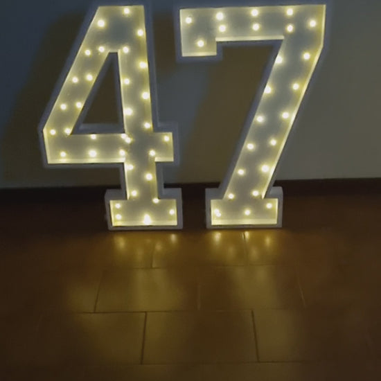 Numero 47 Luminoso Grande