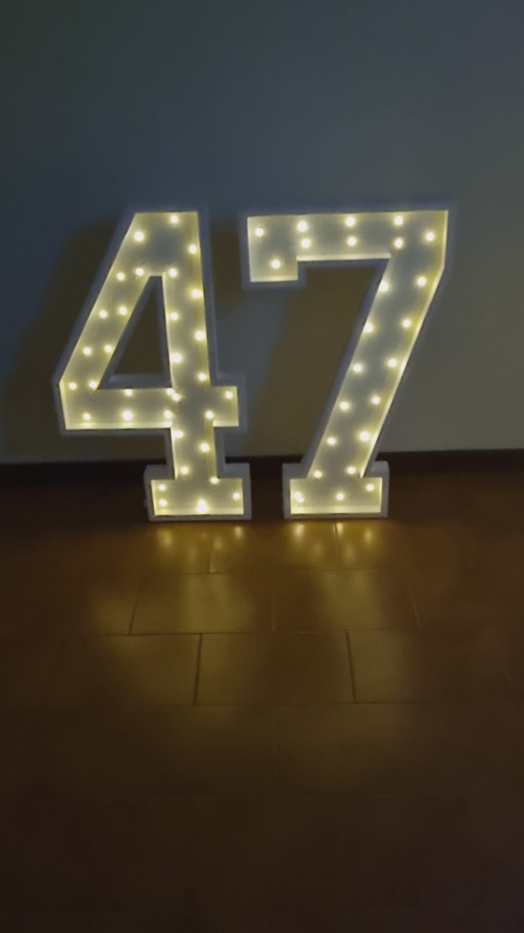 Numero 47 Luminoso Grande