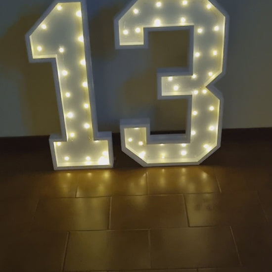 Numero 13 Luminoso Grande