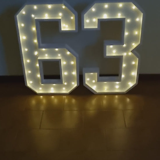 Numero 63 Luminoso Grande