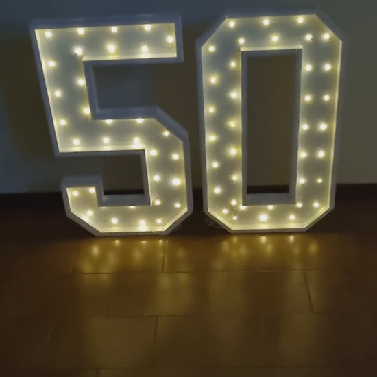 Numero 50 Luminoso Grande