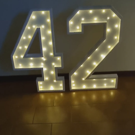 Numero 42 Luminoso Grande