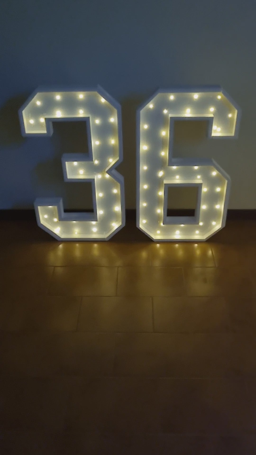 Numero 36 Luminoso Grande