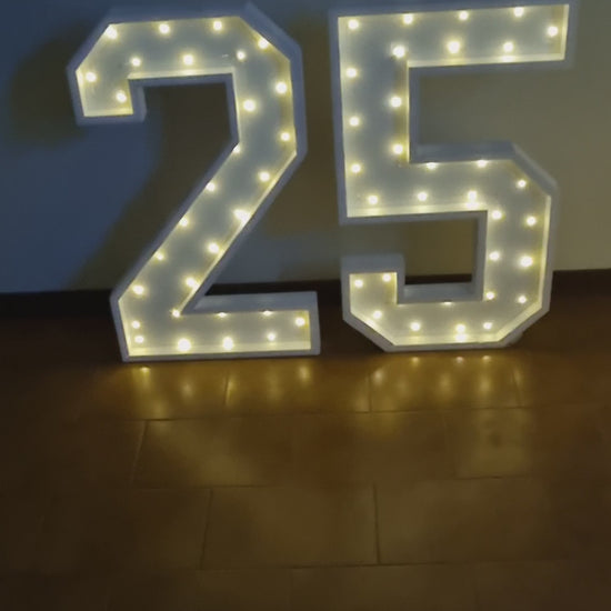 Numero 25 Luminoso Grande