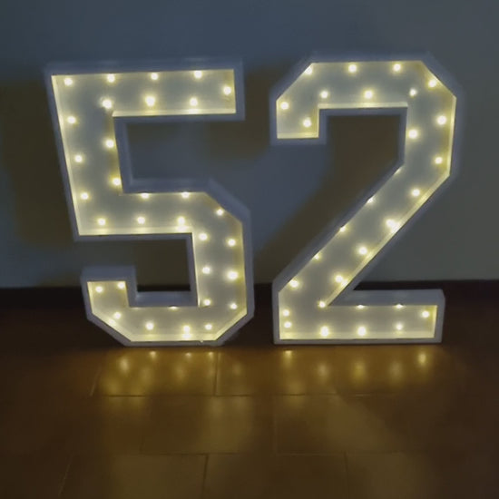 Numero 52 Luminoso Grande