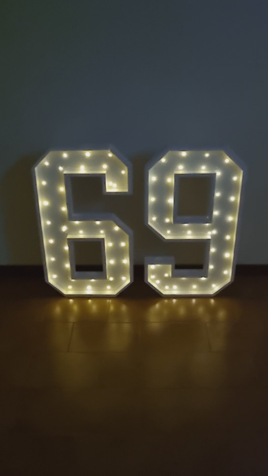 Numero 69 Luminoso Grande