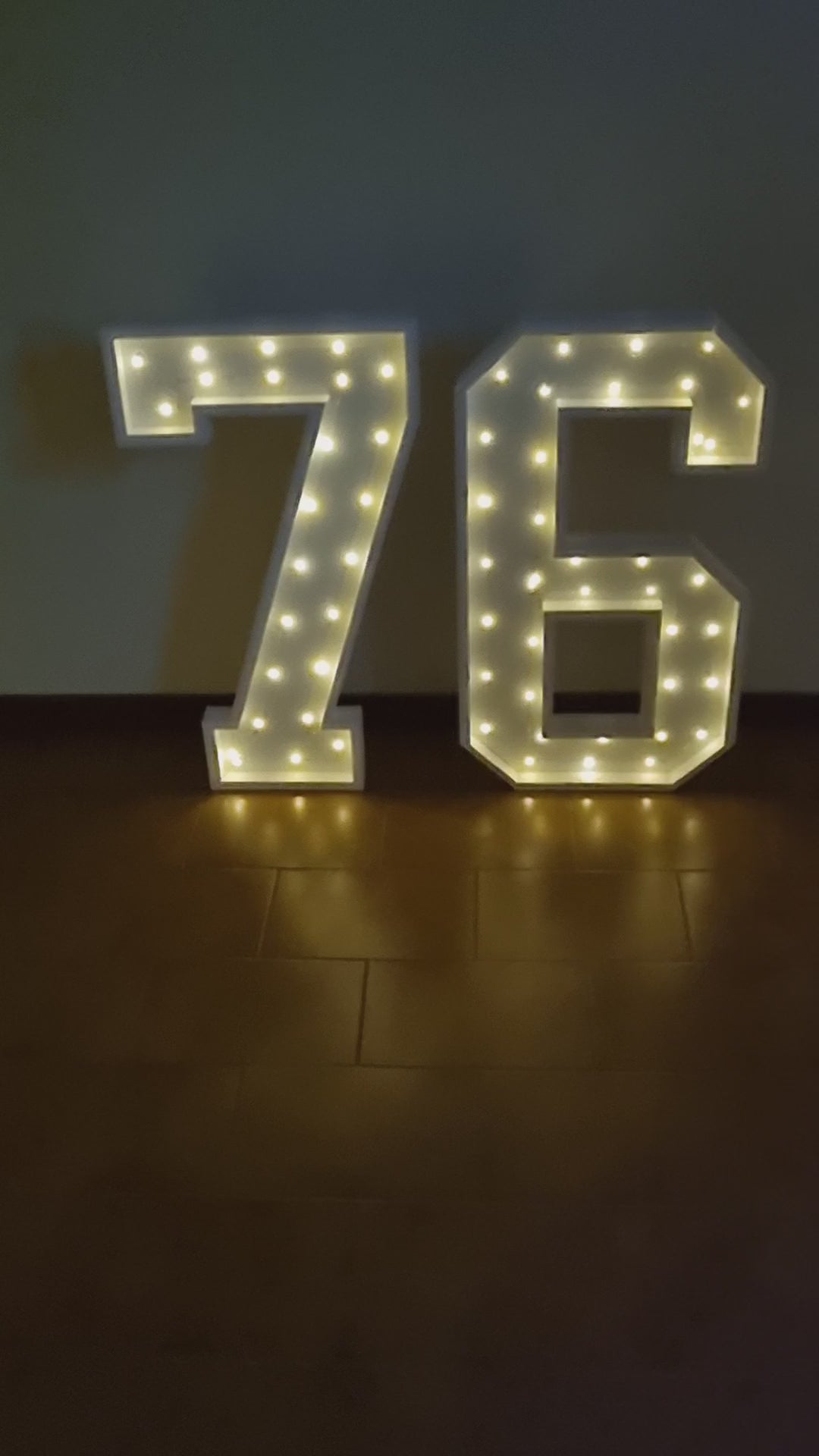 Numero 76 Luminoso Grande