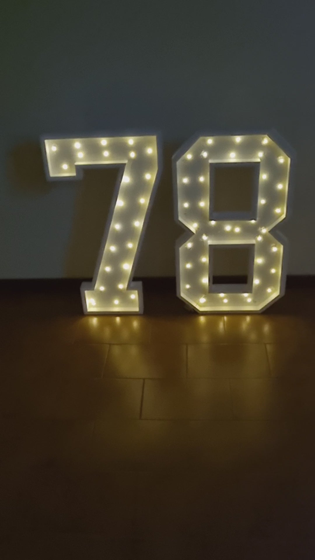 Numero 78 Luminoso Grande