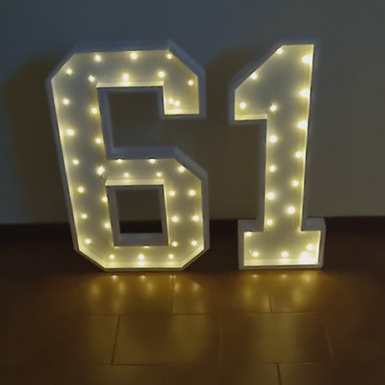 Numero 61 Luminoso Grande