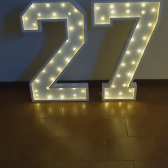 Numero 27 Luminoso Grande