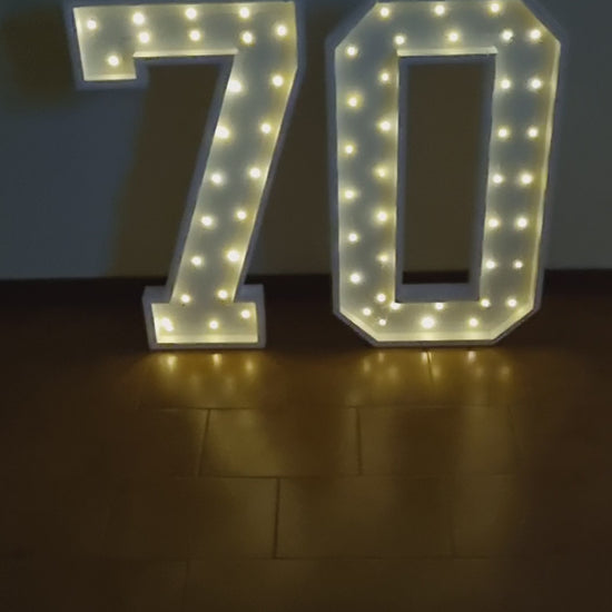 Numero 70 Luminoso Grande