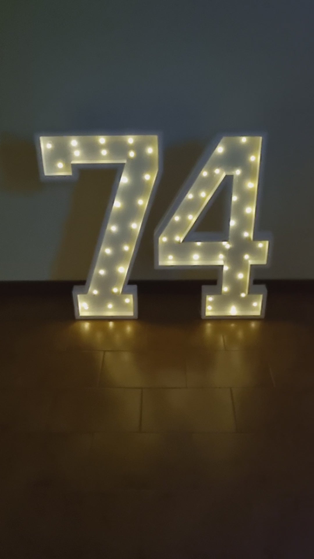 Numero 74 Luminoso Grande