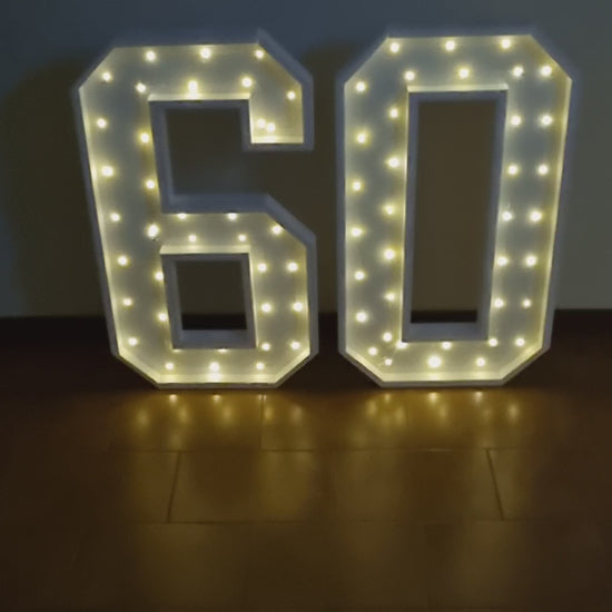 Numero 60 Luminoso Grande