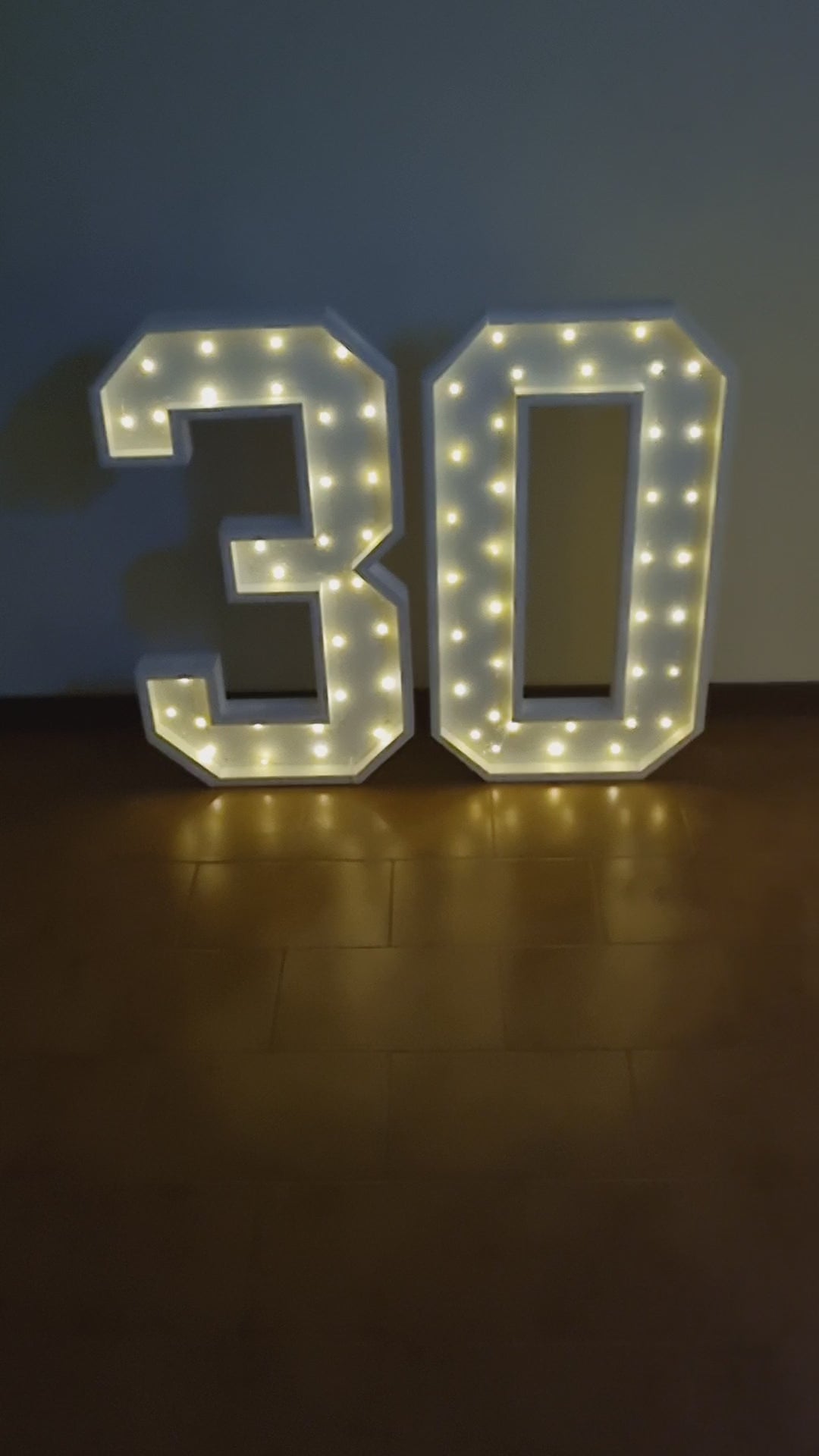 Numero 30 Luminoso Grande