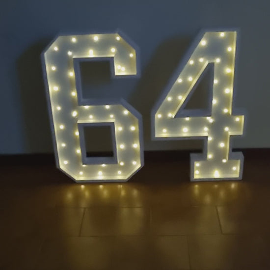 Numero 64 Luminoso Grande