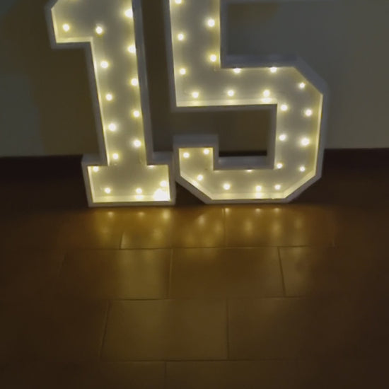 Numero 15 Luminoso Grande