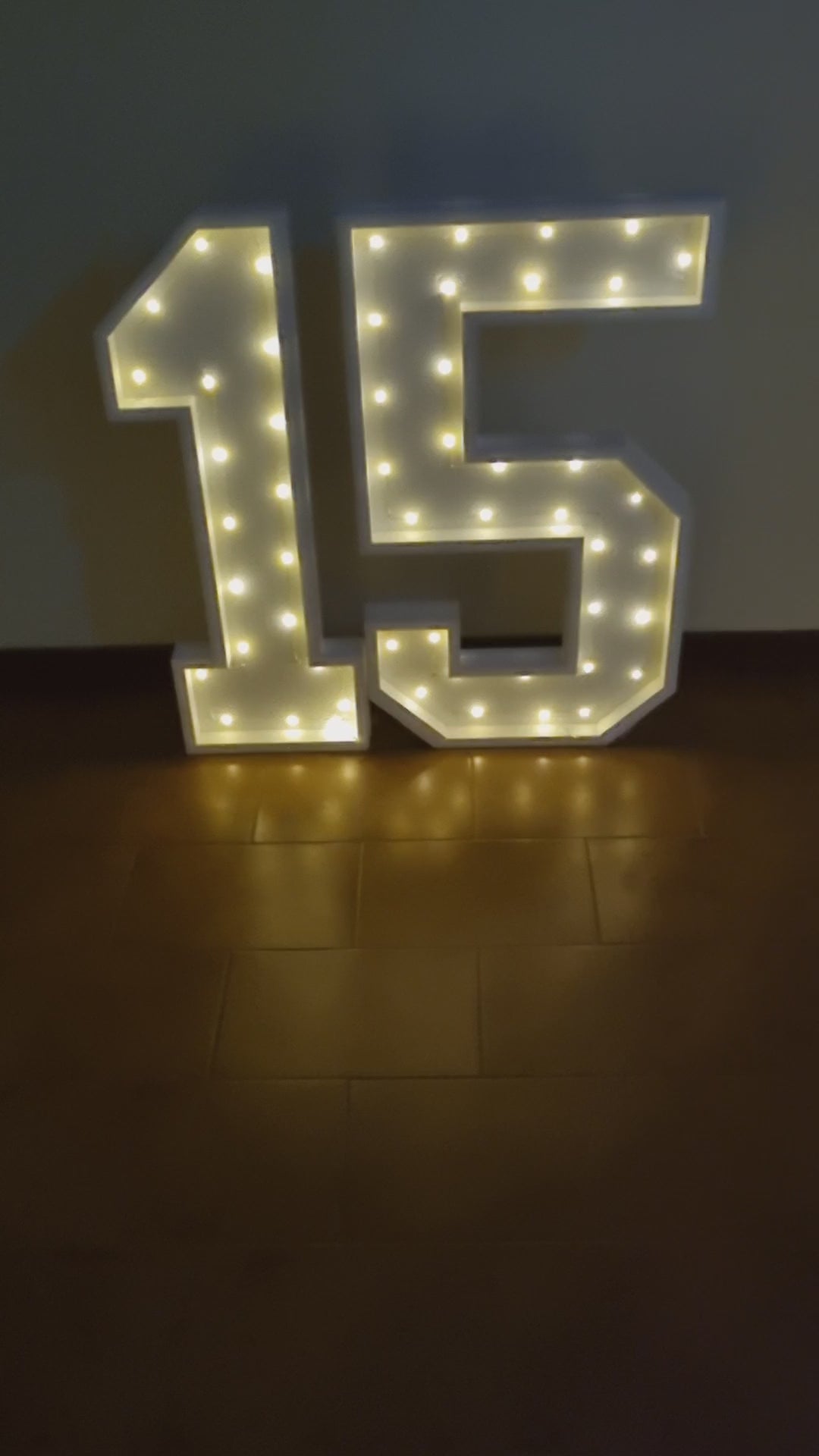 Numero 15 Luminoso Grande