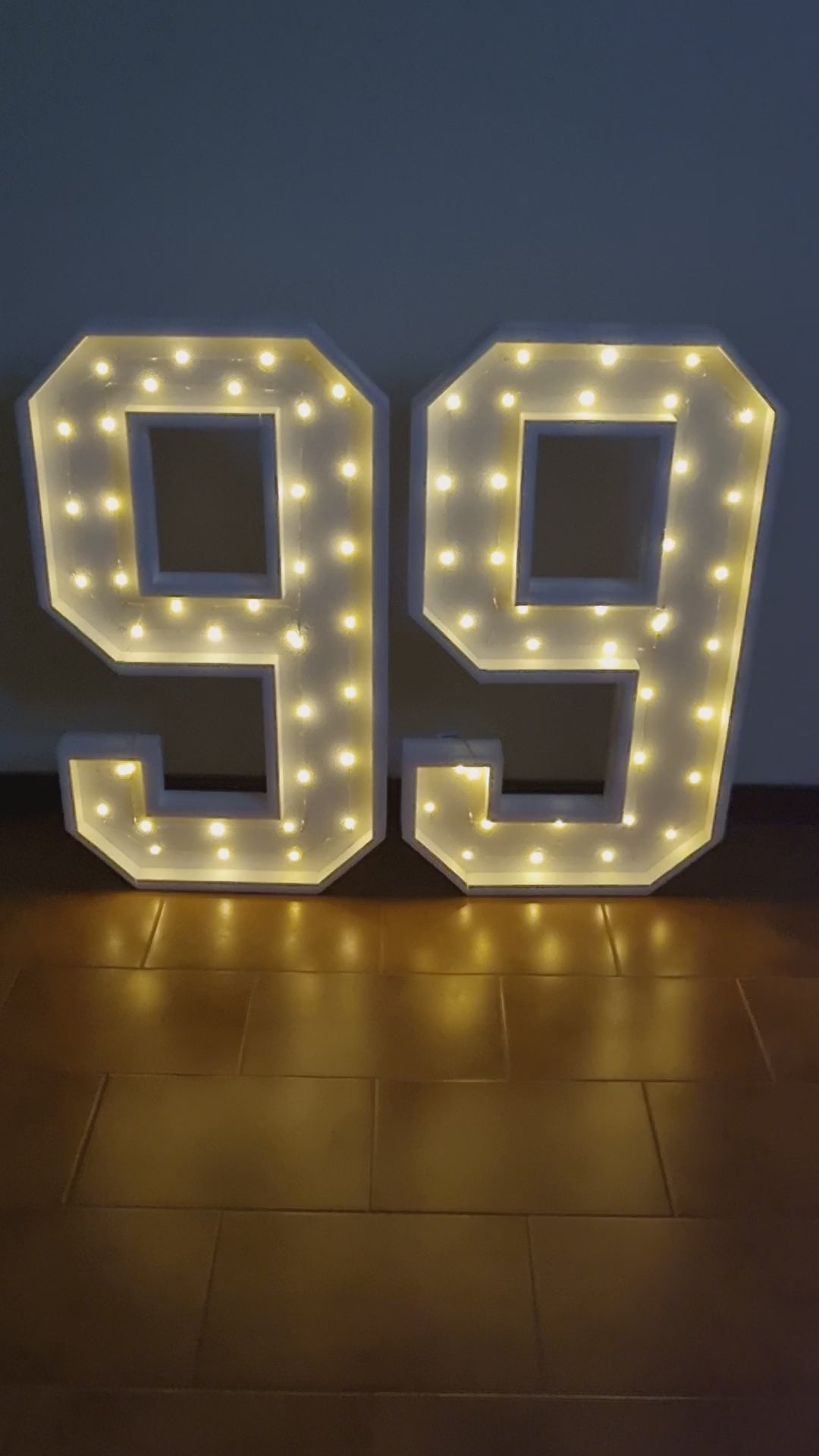 Numero 99 Luminoso Grande