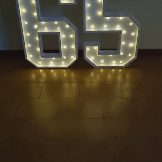 Numero 65 Luminoso Grande