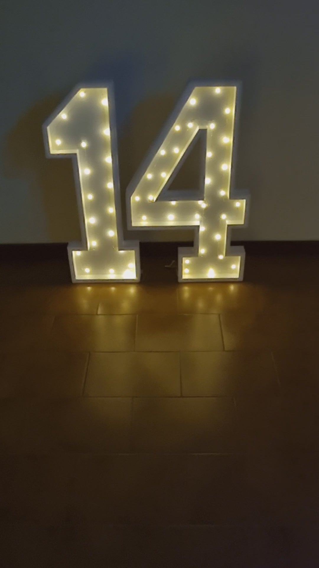 Numero 14 Luminoso Grande