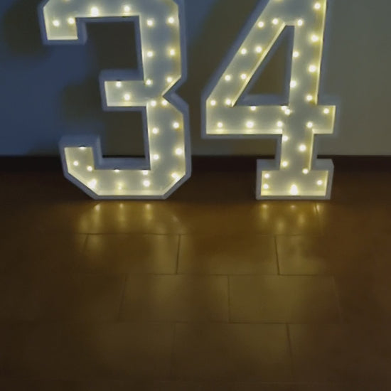 Numero 34 Luminoso Grande