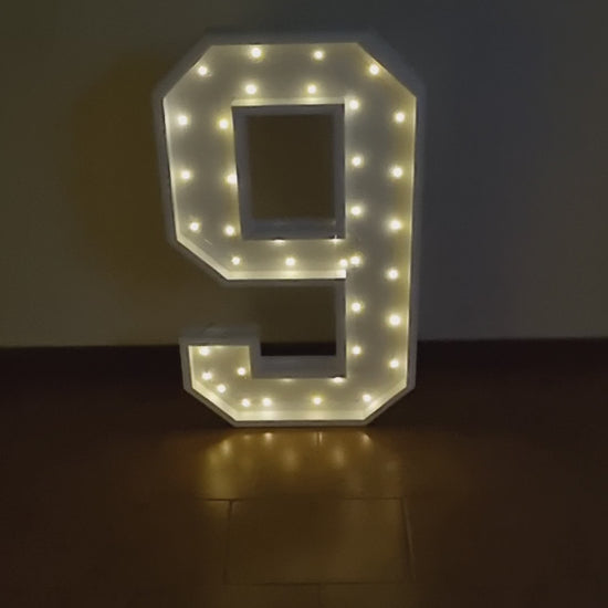 Numero 9 Luminoso Grande