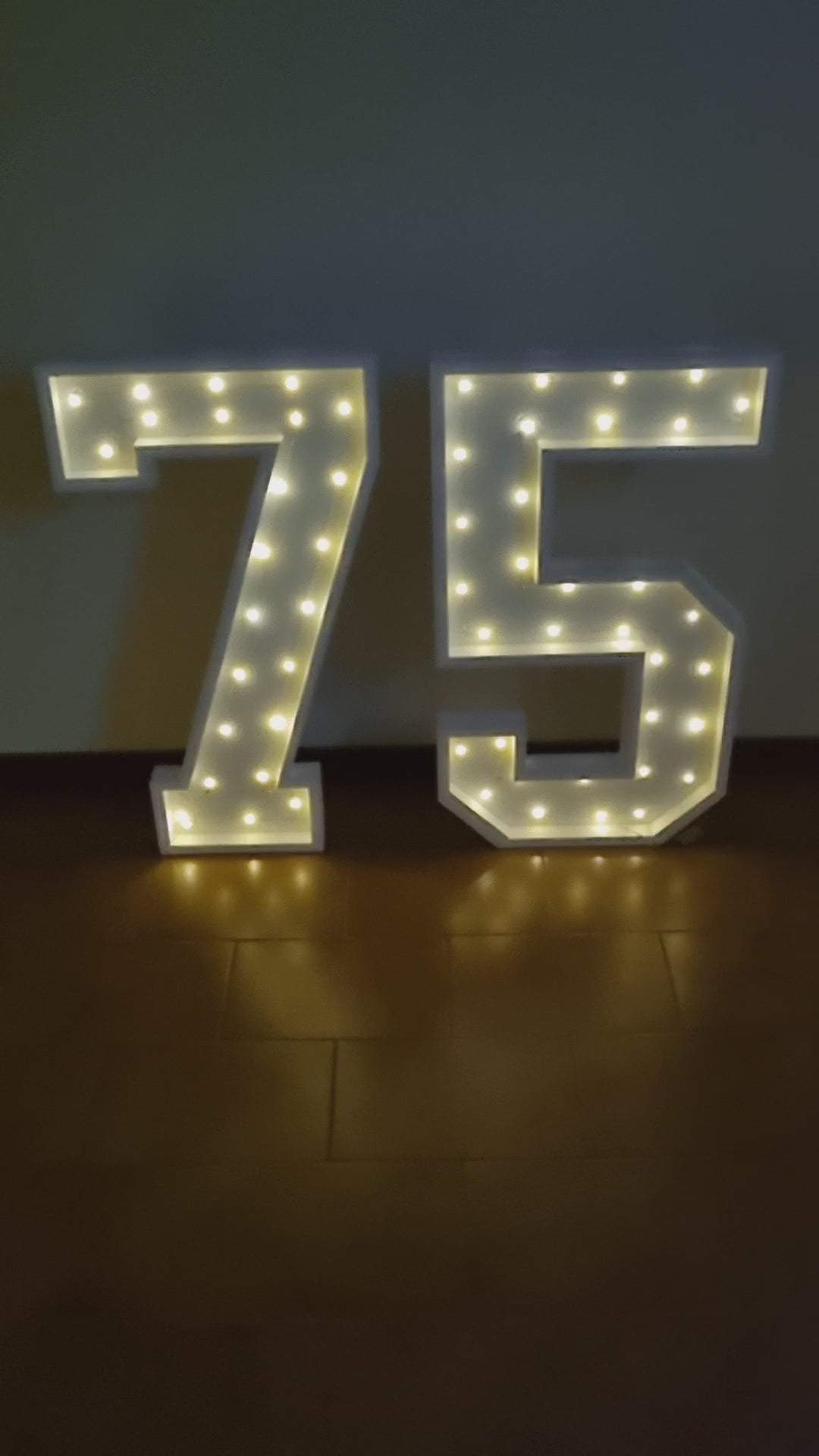 Numero 75 Luminoso Grande