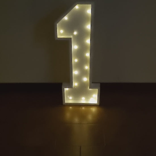 Numero 1 Luminoso Grande