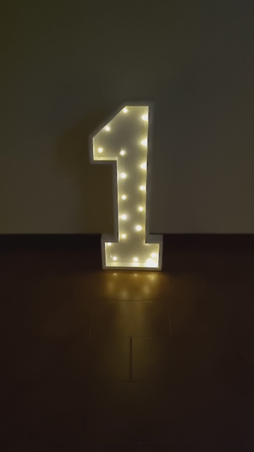 Numero 1 Luminoso Grande