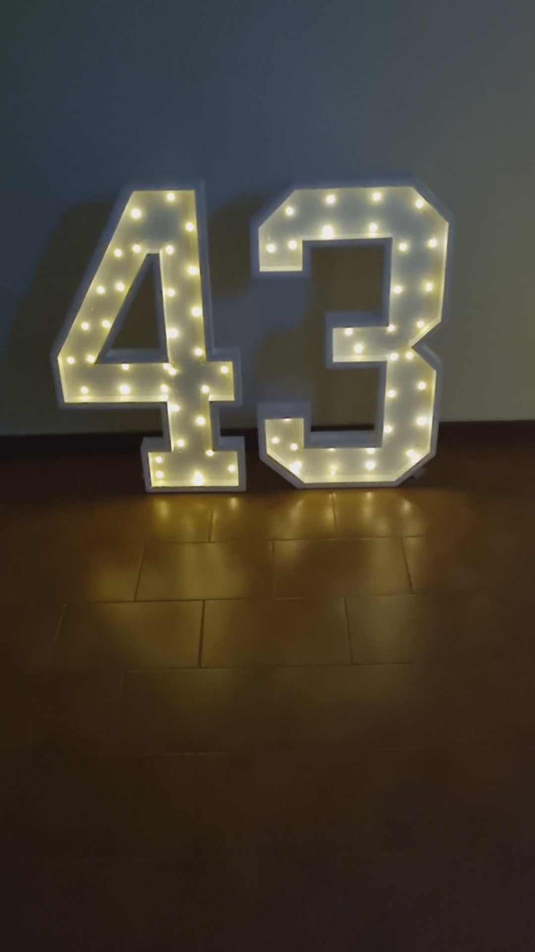 Numero 43 Luminoso Grande