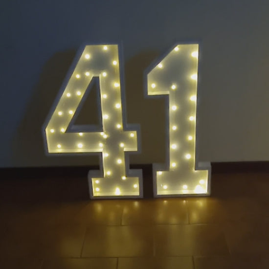 Numero 41 Luminoso Grande