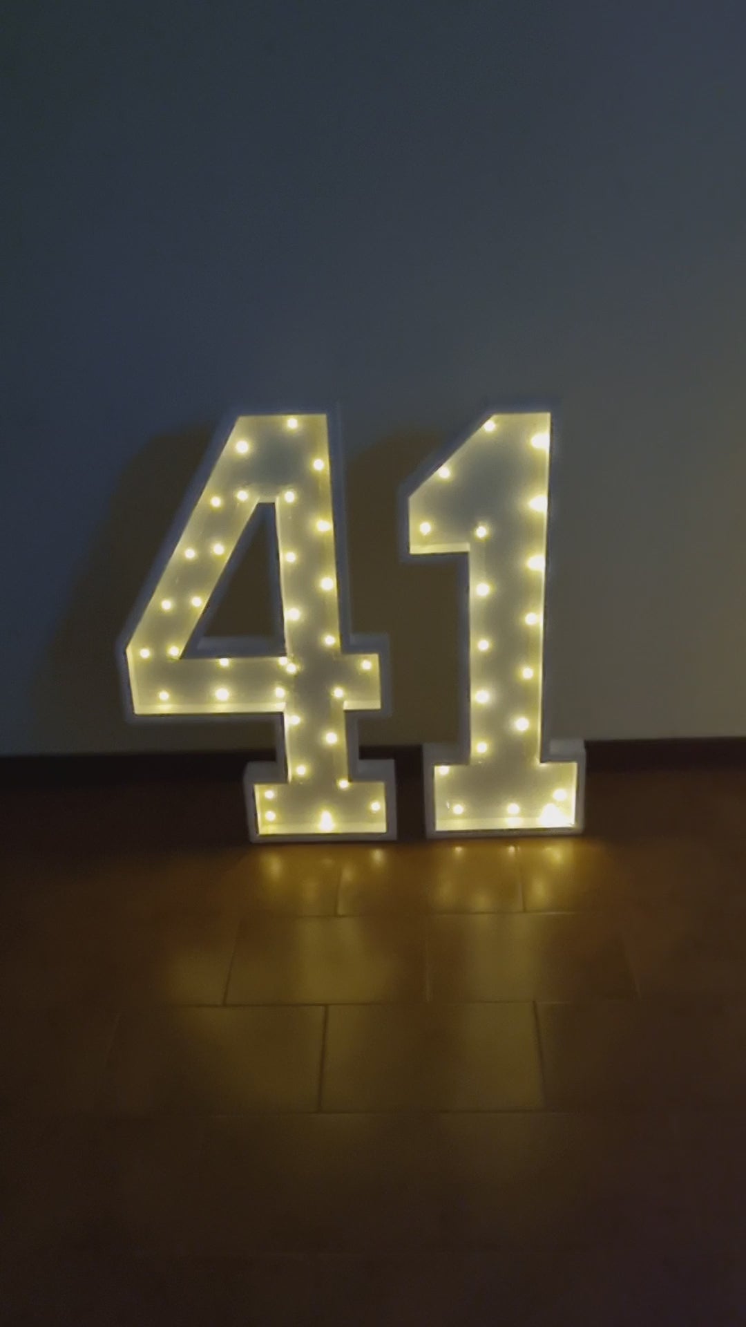 Numero 41 Luminoso Grande