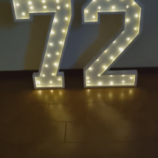 Numero 72 Luminoso Grande