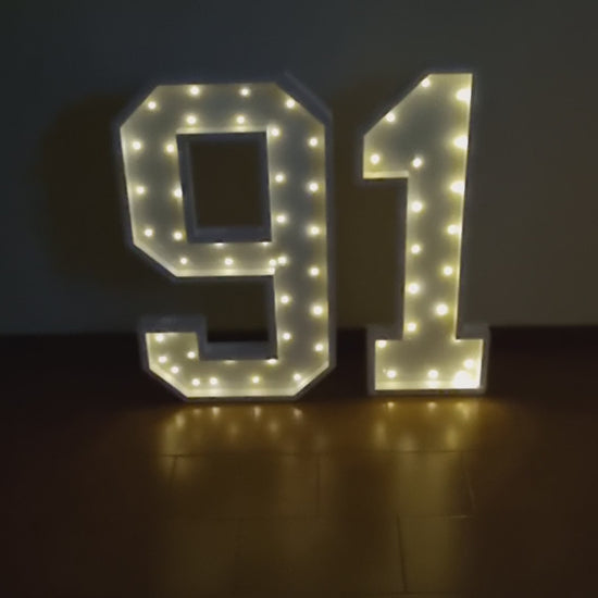 Numero 91 Luminoso Grande