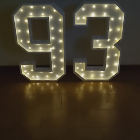 Numero 93 Luminoso Grande