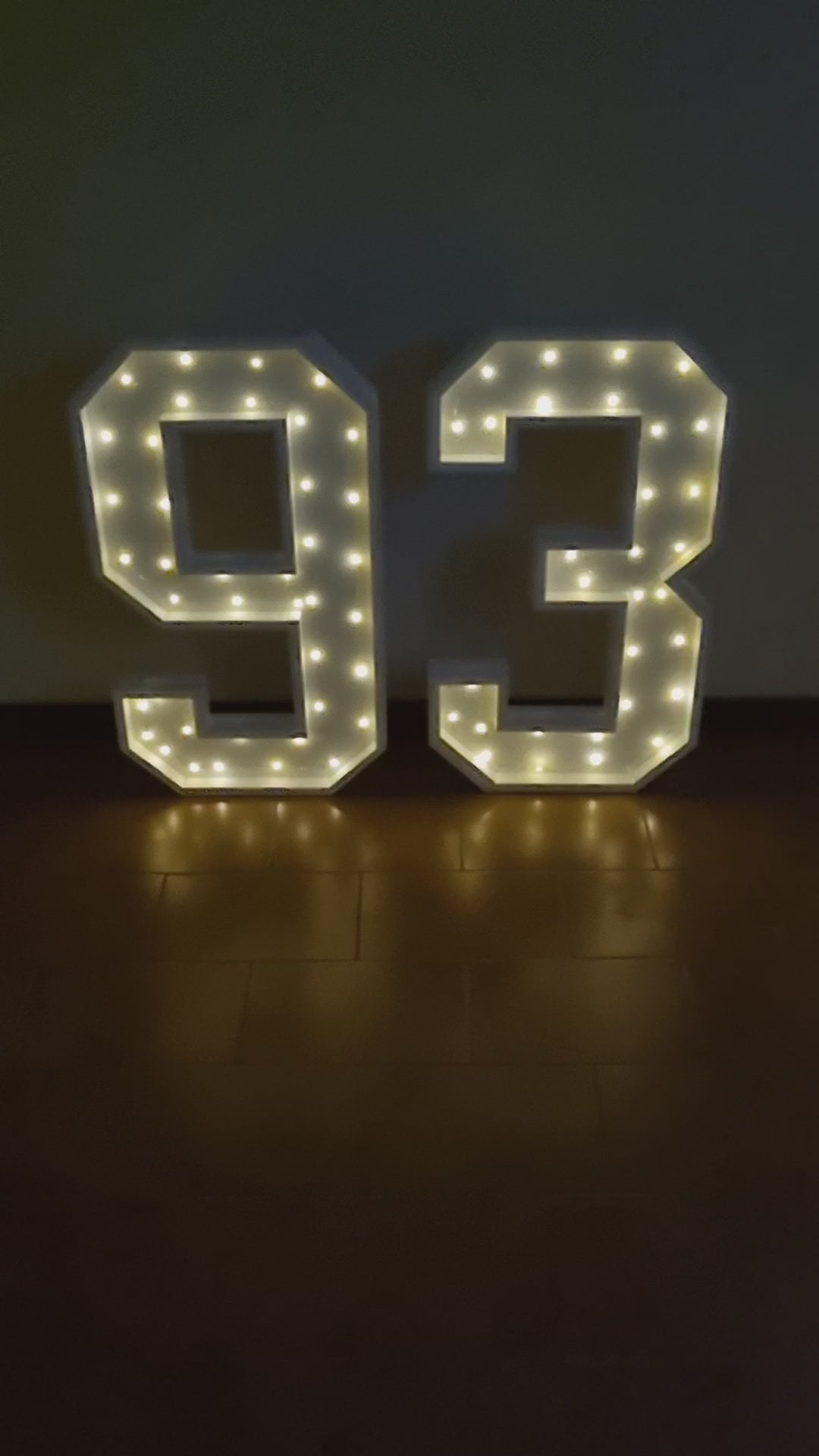 Numero 93 Luminoso Grande