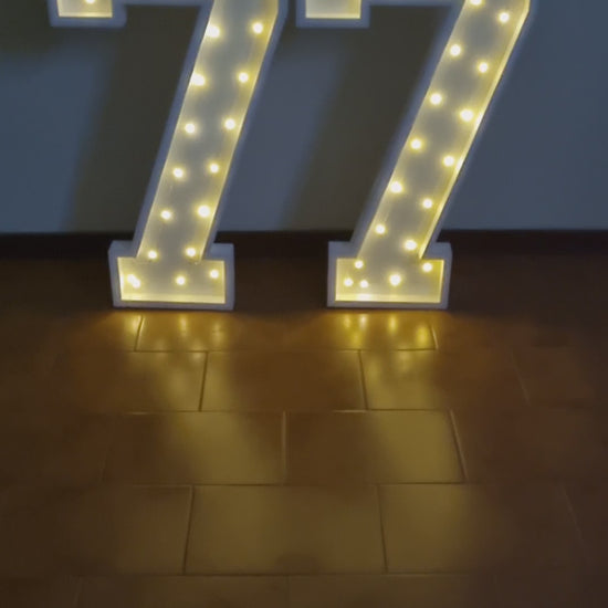 Numero 77 Luminoso Grande