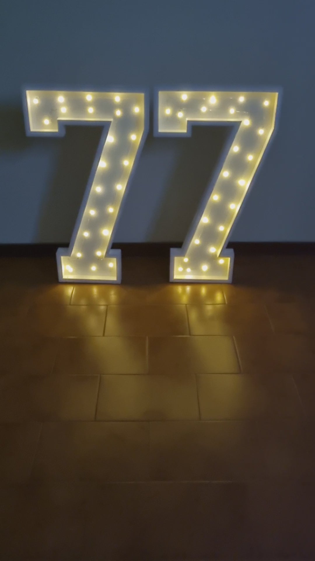 Numero 77 Luminoso Grande