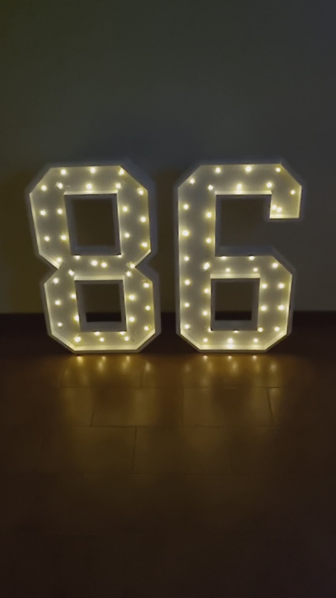 Numero 86 Luminoso Grande