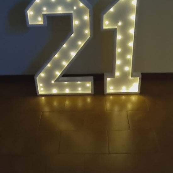 Numero 21 Luminoso Grande